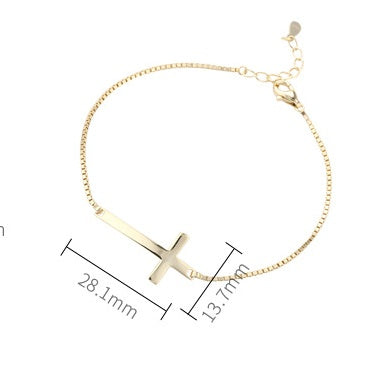 Pulsera Cruz Oro 18K