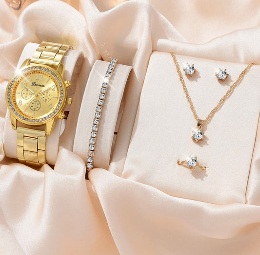Golden Vow- Conjunto de 5 joyas de alta calidad