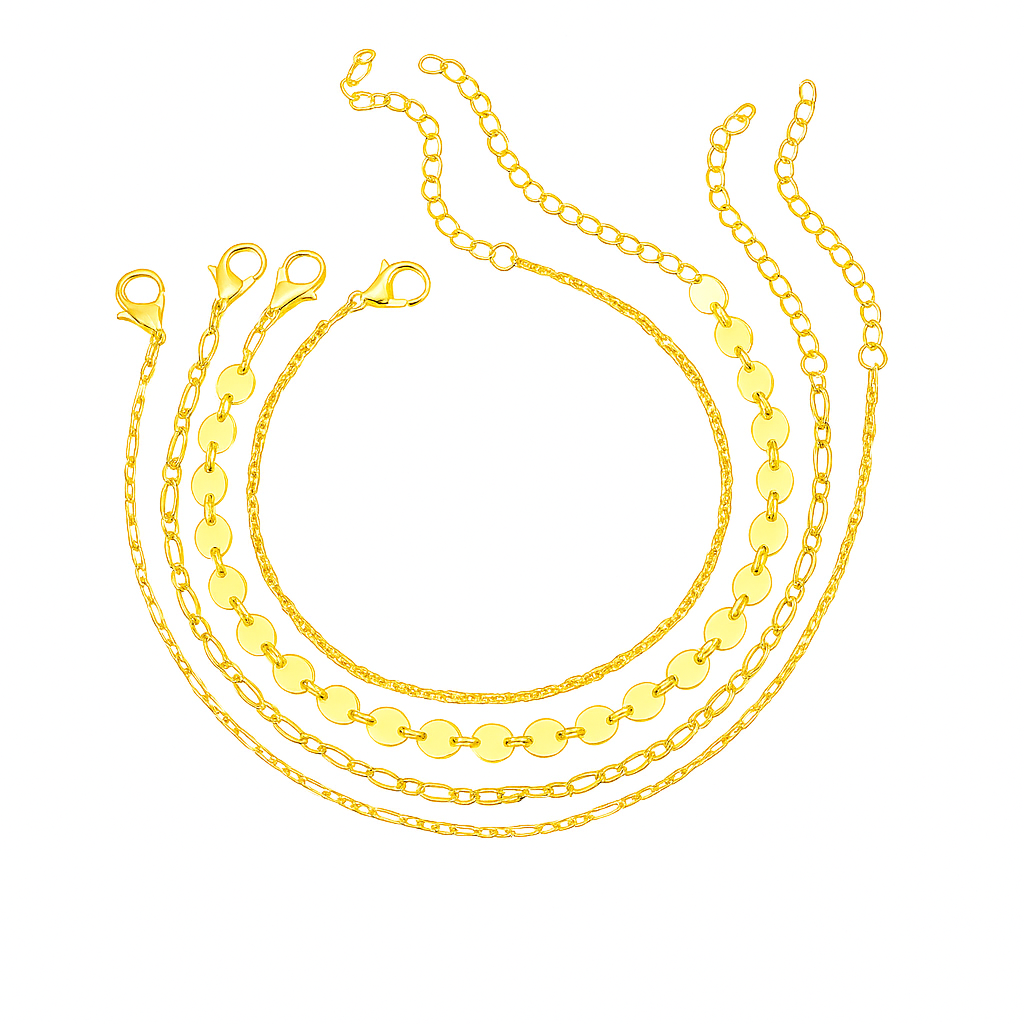 Set de 4 Pulseras Elegantes