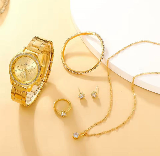 Golden Vow- Conjunto de 5 joyas de alta calidad